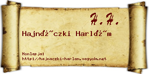 Hajnáczki Harlám névjegykártya